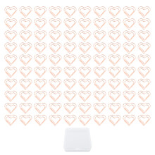 Metal Paper Clips with Heart Shaped Design, Cute Heart Shape Exquisite Design Smooth Surface, Multifunctional Nonskid Paper Clips for Document Note