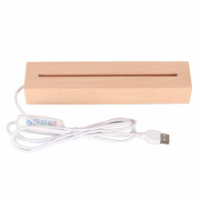 LED-Leuchtsockel mit warmem Licht, Holzständer mit USB-Anschluss und einstellbarer Beleuchtung, exquisite Verarbeitung, multifunktionales Dekor,