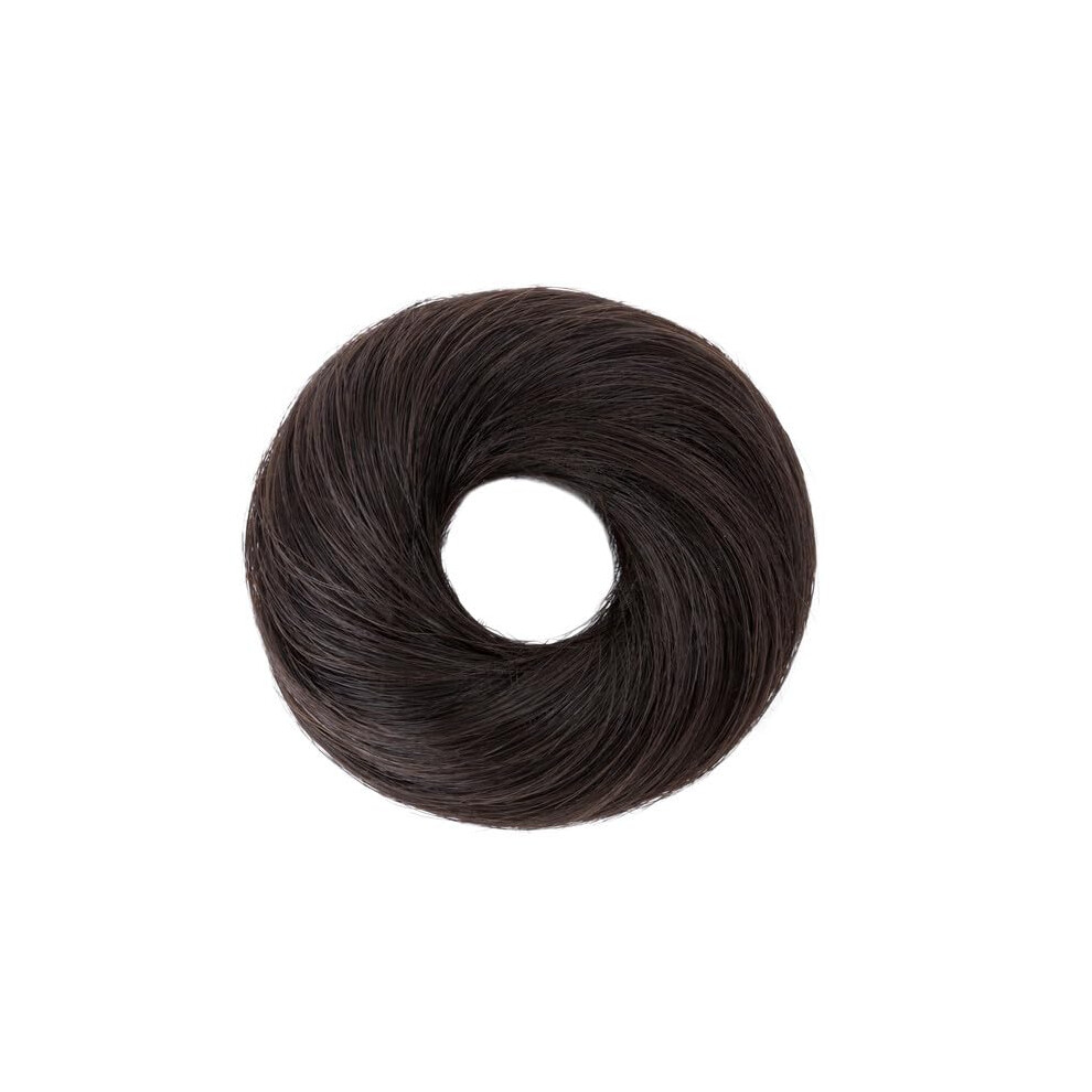 Human Hair Bun Extension Natural Black Messy Bun Hair Piece with Scrunchie for Instant Volume