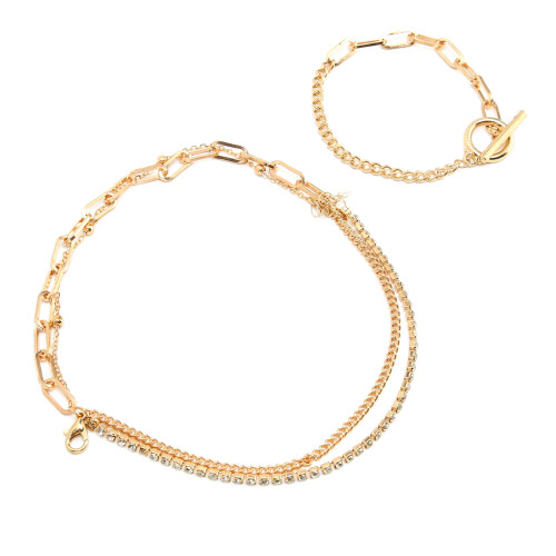 Κολιέ Choker με ευέλικτο σχεδιασμό για γυναίκες, υποαλλεργική αλυσίδα από κράμα, 1