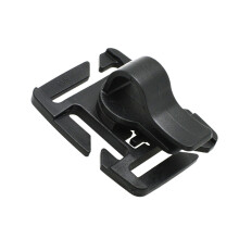 Hydration Tube Clip with 360 Rotation and Quick Release Buckle for Hiking Backpack Black Brown