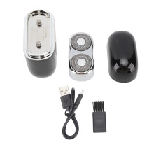 Mini aparat de ras cu două capete pentru bărbați, aparat de ras electric reîncărcabil USB, cu utilizare umedă și uscată, design compact,