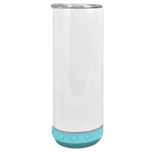 Tazza con altoparlante Bluetooth da 20 oz, fondo blu, 600 ml