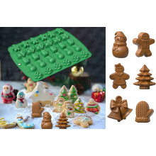 Hariumiu Christmas Candy Mold 1 Set Non-stick Christmas Chocolate Molds Versatile Silicone Mold Set for Baking Candy Biscuit Jelly