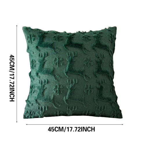 Conjunto de 4 capas de almofada decorativas com estampa de árvore de Natal, em lã macia, 45x45 cm (18x18 polegadas). Ideal para decoração de 1