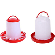 Kit de comedouro e bebedouro para pintinhos, ideal para até 12 pintinhos e frangos de corte. Fácil de limpar e extremamente prático para