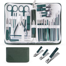 Woama Maniküre-Set 30-in-1 Nagelknipser-Set Nagelset für Damen und Herren, professionelles Maniküre-Set aus Edelstahl mit Reiseetui