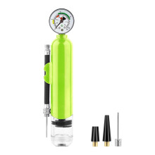 Aqyh Ball Pump with Pressure Gauge - Dual Action Sports Pump with Needle, Air Inflation Hand Pump for Basketball, Soccer