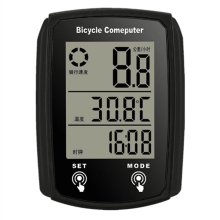 Fahrradcomputer, wasserdicht, Tachometer, Kilometerzähler, Stoppuhr, Fahrradzubehör, Schwarz