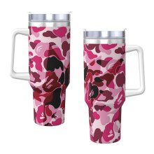 Bicchiere termico Bape da 40 oz H2.0 in acciaio inox con isolamento sottovuoto, coperchio e cannuccia per acqua, tè freddo o caffè, frullati.