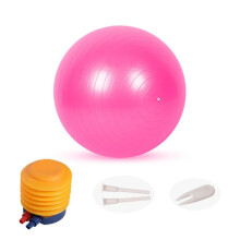 Pelota de yoga extragruesa, pelota de ejercicio, para equilibrio, estabilidad, embarazo, bomba rápida incluida, 65 cm, rosa