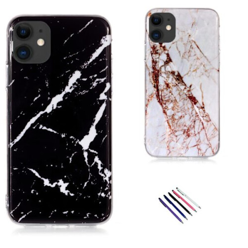 Proteja seu iPhone 11 compatível com a capa Marble! Preta