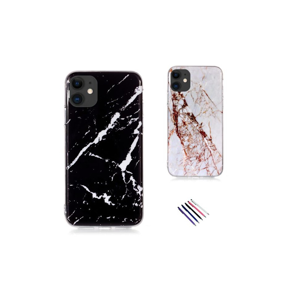 Protect Your Compatible With Iphone 11 With The Marble Case! Black 9773935697782