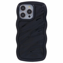 Kompatybilny z etui na telefon iPhone 15Pro Max, falista tekstura, kolor czarny