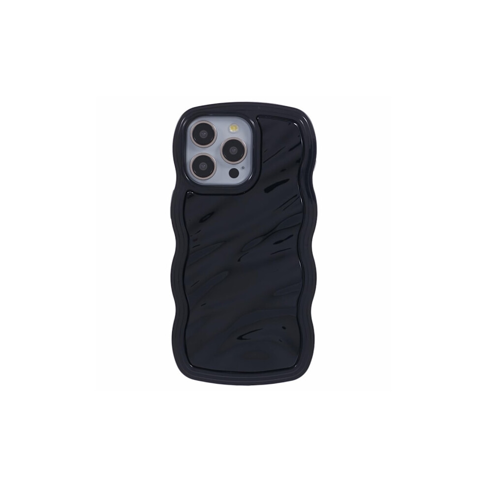 Compatible With Iphone 15 Pro Max Mobile Case Wavy Texture Black 9773935698017