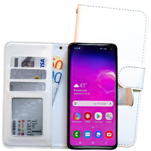 Conforto e proteção para Galaxy S10 - Capa de couro! Branca 1