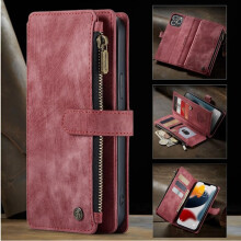 etui c30 z 10 uchwytami na karty kompatybilne z iphone 14 pro czerwony czerwony