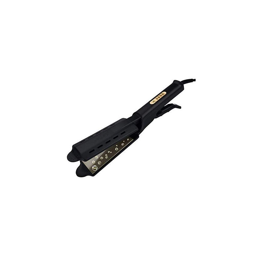 Hair Straightener Brush with Steam Function, 15s Fast Heating Ceramic, 4 Temp Settings, AntiFrizz