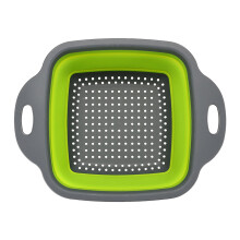 Bolsa organizadora para utensílios de cozinha XIUH, escorredor dobrável, cesto de filtro dobrável, cesto de silicone para escorrer frutas e