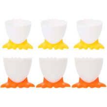 Eease 6pcs Cartoon Chicken Feet Egg Holders for Boiled Eggs