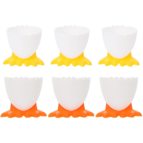 Eease6pcs Cartoon Chicken Pottos Egg Holders for Boiling Eggs