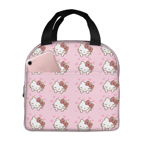 Φορητή τσάντα φαγητού Hello Kitty από αλουμινόχαρτο με μόνωση, αδιάβροχη και χοντρή,