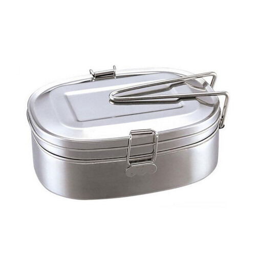 Hariumiu Kitchen Classic Διπλό Δοχείο Γεύματος Bento, Δοχείο Γεύματος από Ανοξείδωτο Ατσάλι 1