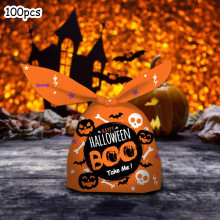 Halloween-koristeet2 kpl pussi kurpitsa karkkipussi välipalapussi leivonta keksipussi lahjapussi Halloween-tarvikkeet