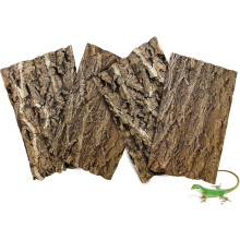 Viveous4Pcs Pannelli di corteccia di sughero Sfondo di corteccia di sughero per terrario per rettili, lucertole, gechi, draghi barbuti, decorazione