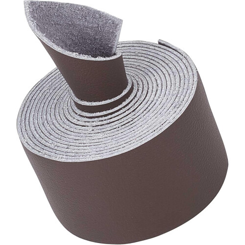 Tira de couro de 37 mm (1,5 polegadas) de largura para artesanato, cordão de couro plano de 200 cm (79 polegadas) de comprimento, tiras de