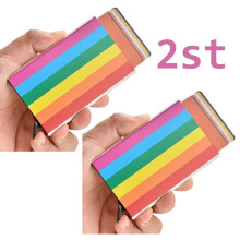 2 Stück Pride-Kartenhalter, Regenbogen