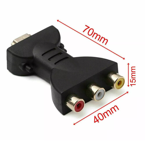 Μετατροπέας προσαρμογέα βίντεο ήχου HDMI αρσενικό σε 3RCA θηλυκό σύνθετο AV για 2
