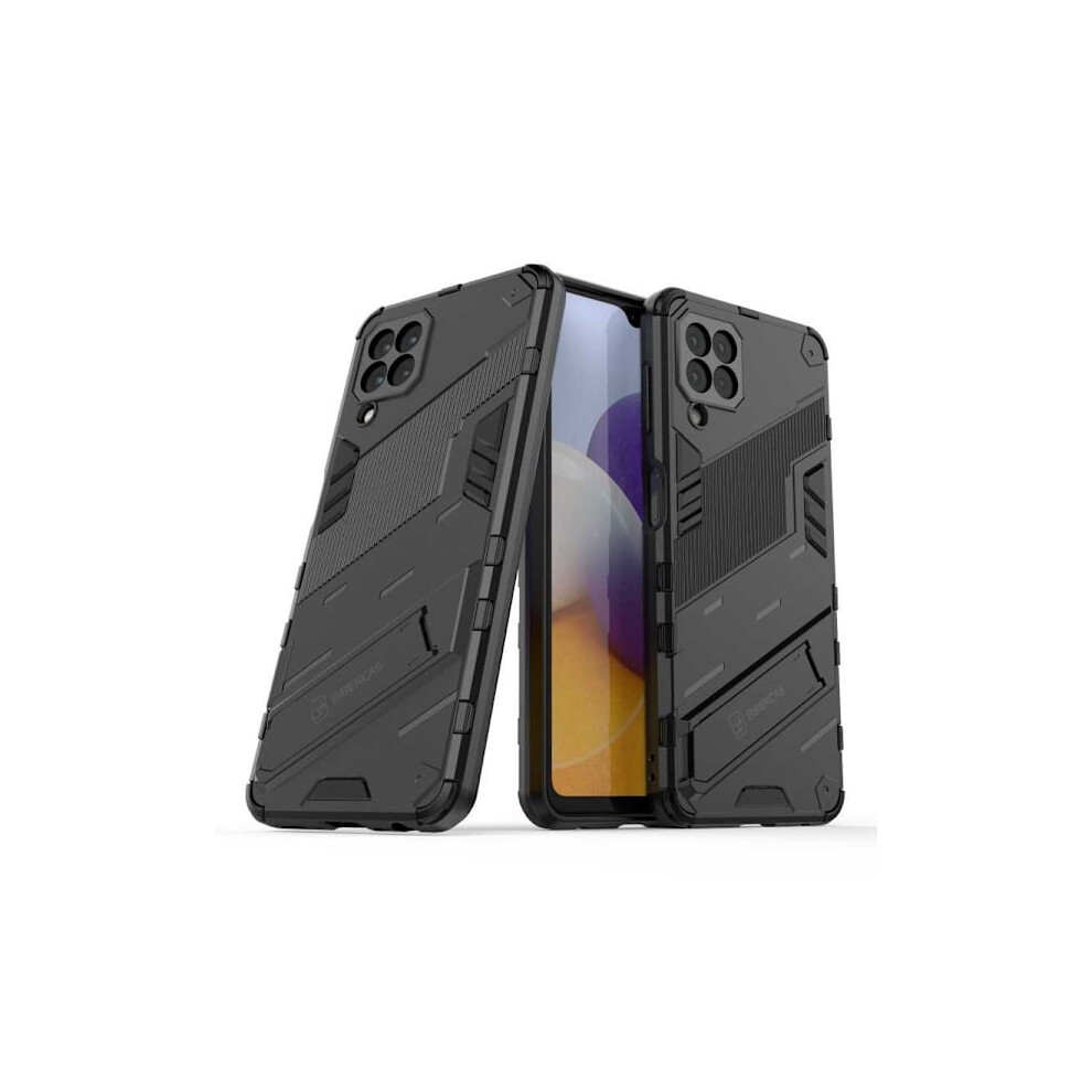 Compatible With Samsung A22 5G Shockproof Case With Kickstand Thinarmor V2 Black 9149926913092