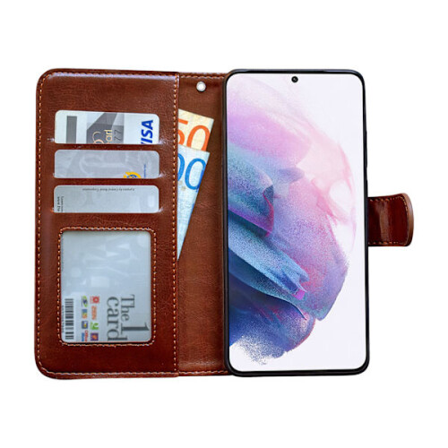 Capa de couro rosa para Samsung Galaxy S21FE - Proteção 2
