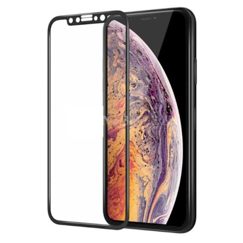 Protetor de tela de carbono da HuTech compatível com iPhone XR, preto. 1