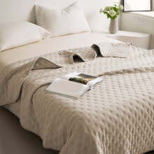 Quinlirra Beige Bed Blankets, King Breathable Lightweight