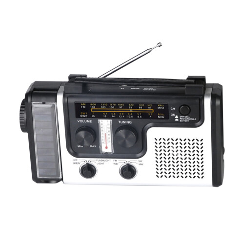Ραδιόφωνο DagobertNiko AM/FM/SW, Φορητό Ραδιόφωνο Έκτακτης Ανάγκης με Ηλιακή Στροφή και 1