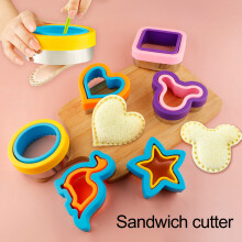 Moule à sandwichs Hariumiu en acier inoxydable, compatible avec les formes cœur, étoile, ronde et dinosaure, pour la cuisson des biscuits et le