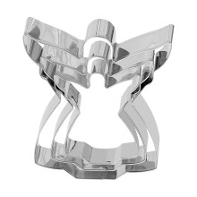3pcs Christmas Angel Stainless Steel Cookie Cutting Tool DIY Pie Printing Baking Tools Home Essentials