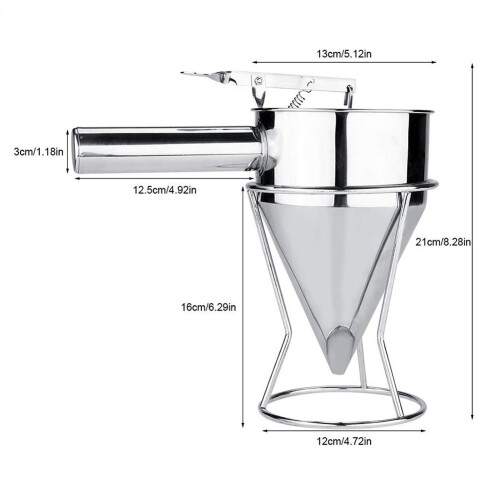 Stainless Steel Baking Funnel Pancake Maker Waffle Batter Dispenser Kitchen Bakery Tools 2