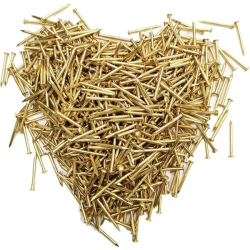 200pcs1.2x10mm small brass nails small round head nails for