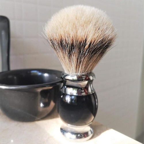 Πινέλο ξυρίσματος από 100% Silvertip Badger Hair, χειροποίητο πινέλο ξυρίσματος με λαβή 2
