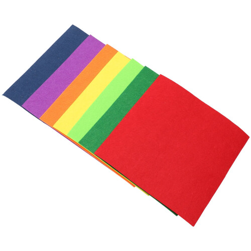 7 Sheets Colored Felt Cloth DIY Embroidery Crafting Kids Crafts Patchwork Accessory Material Polyester Child