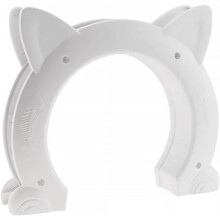 White Cat Door Built-In Indoor Door, Abs Cat Flap Indoor Cat