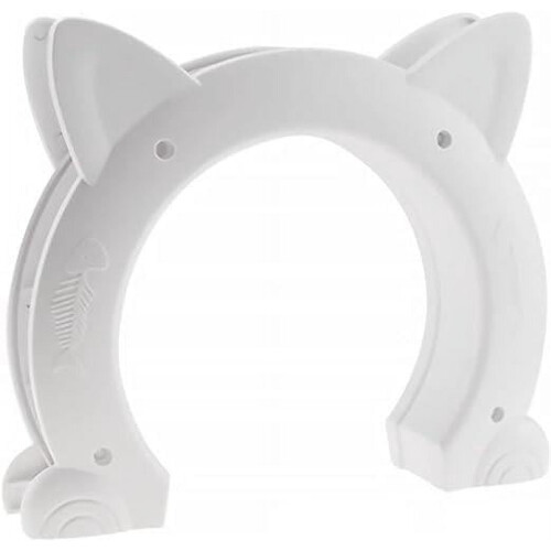 Λευκή πόρτα γάτας Ενσωματωμένη εσωτερική πόρτα, κοιλιακό πτερύγιο γάτας