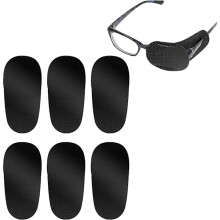 Eye patches for glasses - 6 pcs, reusable non-woven fabric, improve vision for lazy eye, amblyopia, strabismus