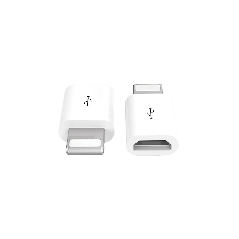 Adapter Micro-Usb To Lightning 2In1 Charging + Data Transfer White 9164030885967