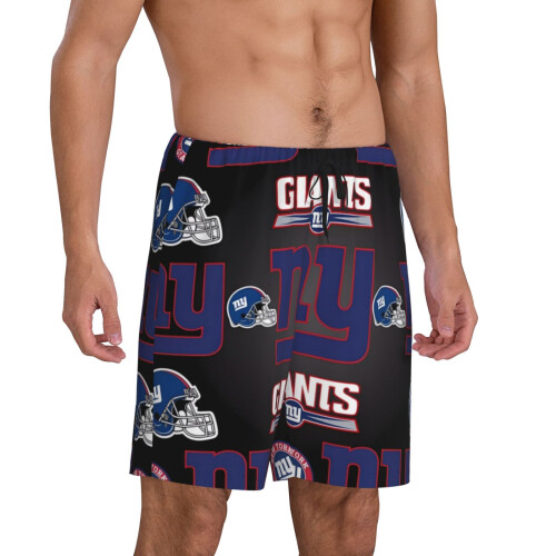 NYG_Giants Ανδρικό Κοντό Παντελόνι Πιτζάμας Αθλητικό με Κοντό Μανίκι για Ομάδα 1