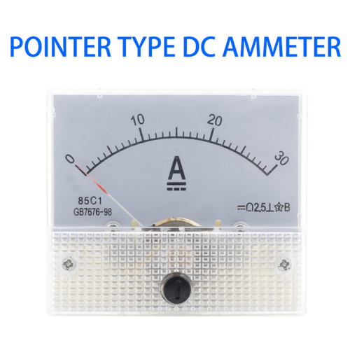 2X 85C1-DC 30A DC Voltmeter Pointer Analog Ammeter Panel Meter 1