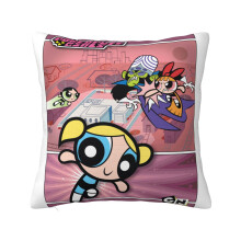 The Powerpuff Girls Super Soft Pillow Case Cover with Zipper for Bedroom, Sofa, Couch,Cozy Fuzzy Pillow Shams for All Seasons Square Pillow